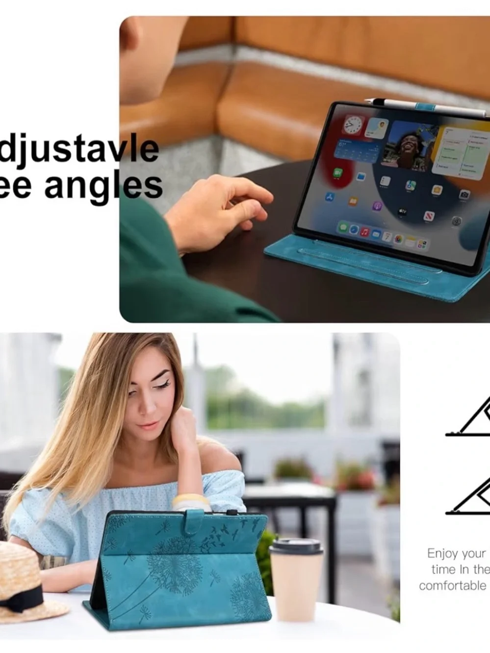Blue Dandelion Tablet Case